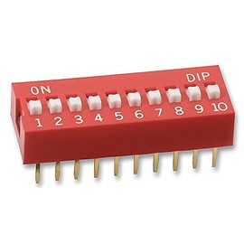 DIP Switch 10 POS SPST-NO Slider | SIP/DIP Switch 1 x Quantity - MCNDS-10V