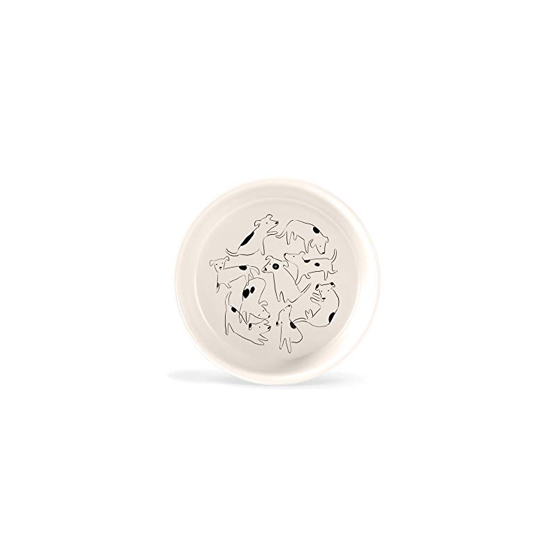 Fringe Studio Nosey Dog Spot Medium Stoneware Pet Bowl (479001)
