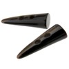 10pcs Dark Coffee Resin Toggle Buttons Horn Tooth Shape Two