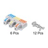 sourcing map 6pcs Din Rail Press Quick Terminal Blocks DIY