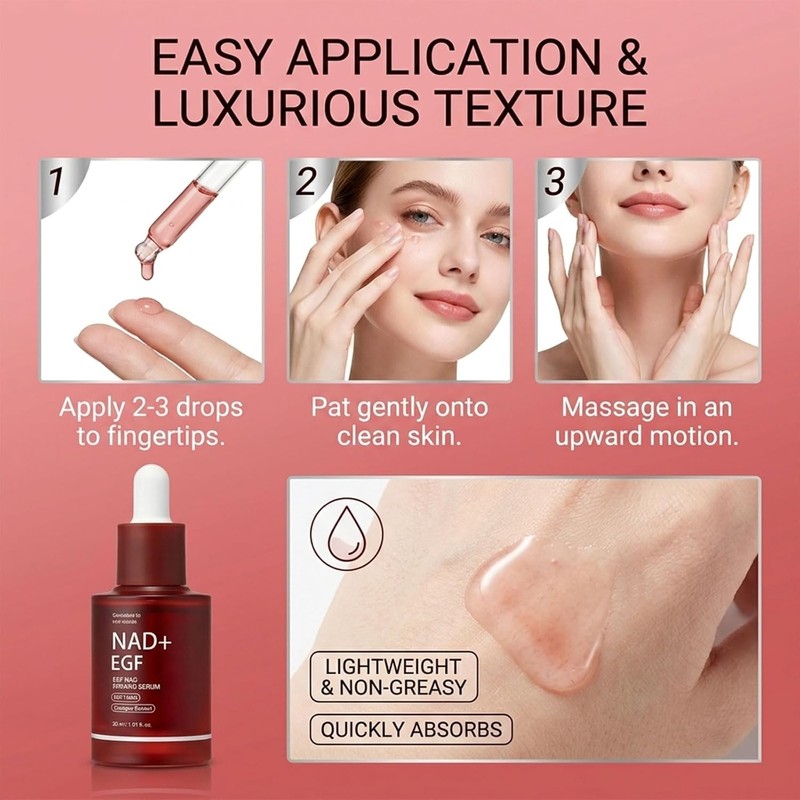 NAD+ EGF Firming Serum, Anti-aging Radiance Boosting Serum for Face