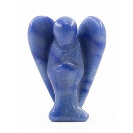 Ouubuuy Hand Carved Crystal Angel, Pocket Guardian Natural Gemstone Statue Mini Figure Decoration for Peace, Love, Happiness and Healing, 1.5 Inches (Green Aventurine)