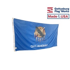 3x5' Oklahoma Flag, Durable All-Weather Nylon, Reinforced Fly End Stitching, Proudly Made in the USA