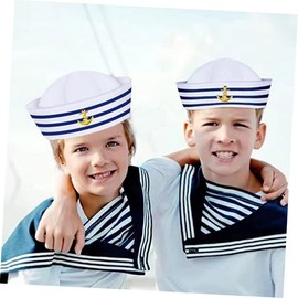 2 Piezas Sombrero Marinero Sombreros De Hombre Sombreros De Marinero Azul Marino Gorro Para Hombre Gorros De Fiesta Ropa De Las Mujeres Hazme Poliéster (fibra De Poliéster)