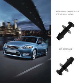 eMagTech 2pcs Black Plastic Trim Panel Shelf Fastener Car Rear Tray Strap Fixing Clips Retainers 95129884 Compatible with Vauxhall Mokka Mokka X