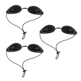 KEQAR 3 Stück Solarium Brille UV Schutz Schutzbrille für Therapie Augenschutz Rotlichtlampe Infrarot Schutzbrille Augenklappe