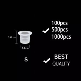 Unbranded 100/500/1000 Pcs Ink Caps Plastic Cups Tattoo Supplies US - 1000pcs, S