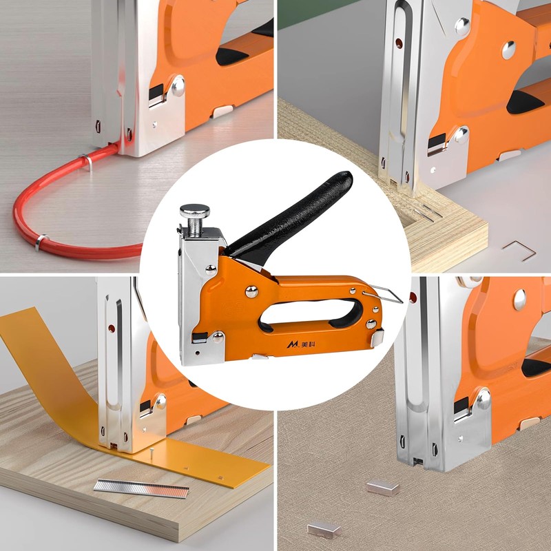 Ceisazira 3-in-1 Stapler for Wood, Hand Stapler with Clips, Staple