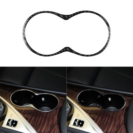GDFJGD Carbon Fiber Compatible with Infiniti Q50 2014-2020 2015 2016 2017 2018 2019 Accessories Car Gear Shift Panel Water Cup Holder Cover Auto Interior Trim Sticker Decal 1PC