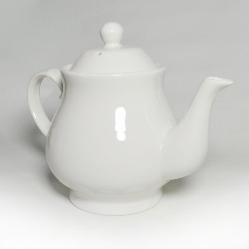 White Porcelain Teapot, Lotus Tea Pot Coffee Tea Water Pot