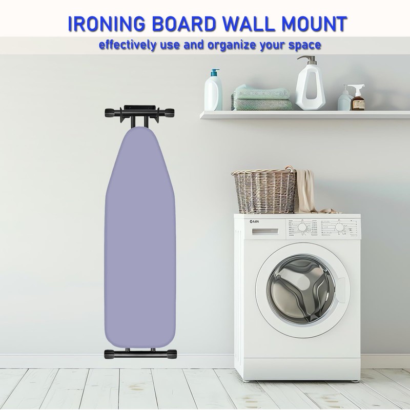 VANROUG Ironing Board Hanger Wall Mount, Iron Board Hook, Ironing