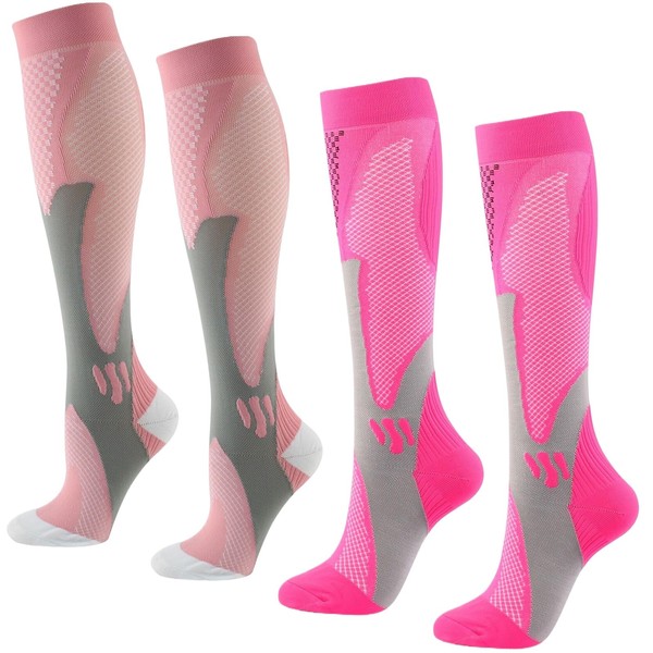 Dress Cici Knee High Compression Socks for Men (2 Set: