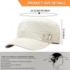 2 Pcs Mens Womens Beige Cadet Army Cap Military Hat