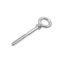 Chinflly 4 Pack Eye Bolts,Heavy Duty 316 Stainless Steel M6 Eye Hooks,Screw-in Eyebolts Marine Grade for Indoor or Outdoor Hanging Hammocks, Swing Chairs