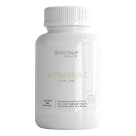 Vitamina C Con Zinc Vegano  Con L-glicina  90 Cpsulas Sin Sabor                                                                                       