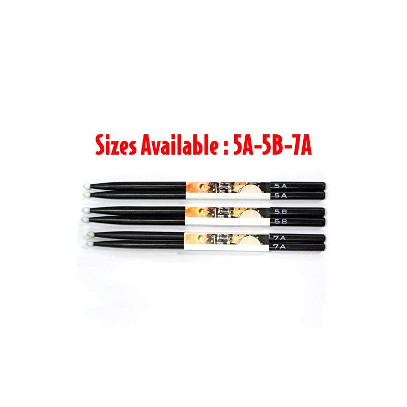 Performance Plus Practice Nylon Tip Wood Drumstick Red-Size 5A (P5AR)