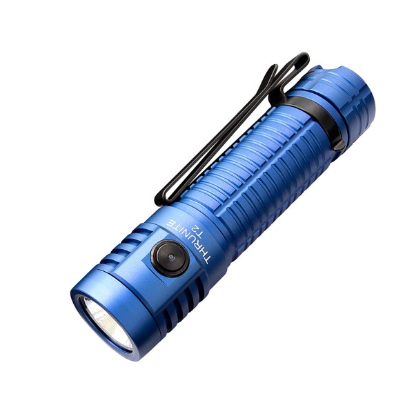 ThruNite T2 Rechargeable Flashlight 3757 High Lumens USB Type-C Fast Charging, CREE XHP70 Cool White LED Bright Handheld Flashlight - Blue CW