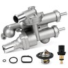 68003582AB Upgraded Aluminium Thermostat Housing Assembly with Sensor Compatible with