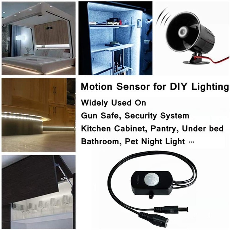 2 Pack Sensky PIR Motion Activated Sensor Switch,DC 12V~30V 3A