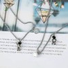 THE9SHOP 4 Pcs Pareja Iman Astronauta Atracción Pulseras Y Collares