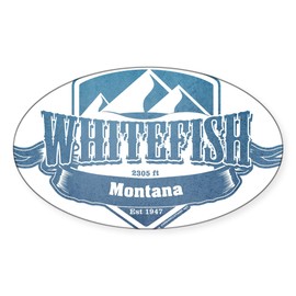 CafePress Whitefish Montana Ski Resort 1 Sticker Oval Car Bumper Sticker