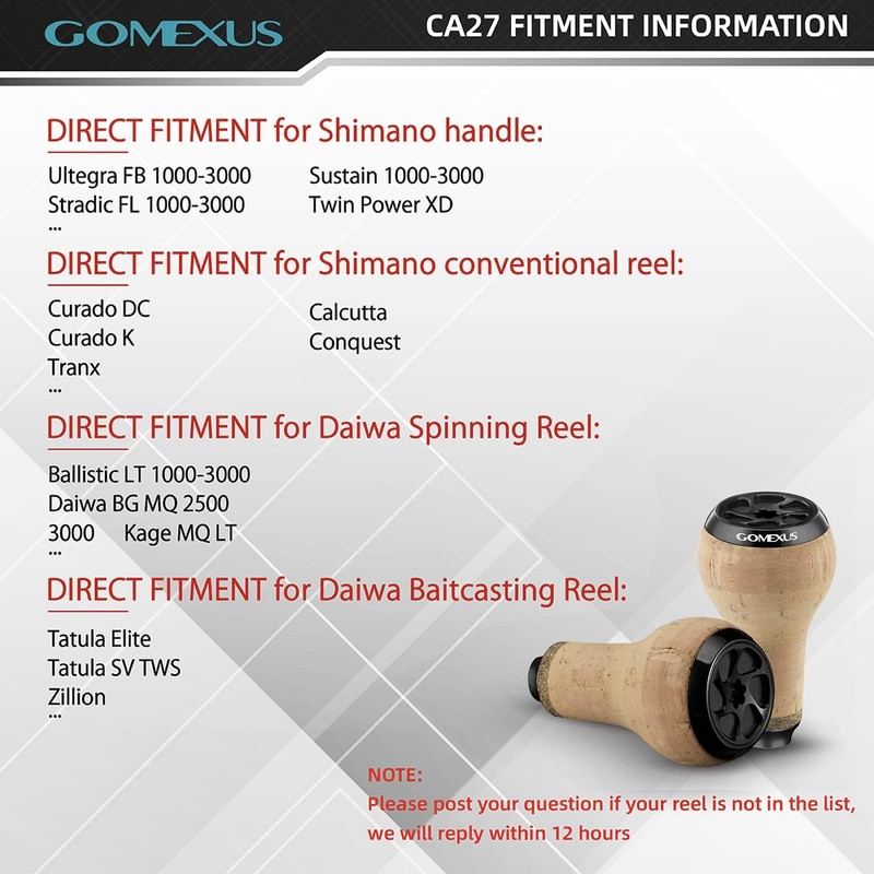 Gomexus Power Knob Compatible with Shimano Daiwa Spinning Reel Handle