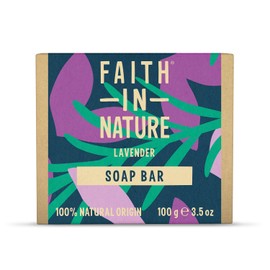Faith In Nature Natural Lavender Hand Soap Bar, Nourishing, Vegan and Cruelty Free, No SLS or Parabens, 100 g