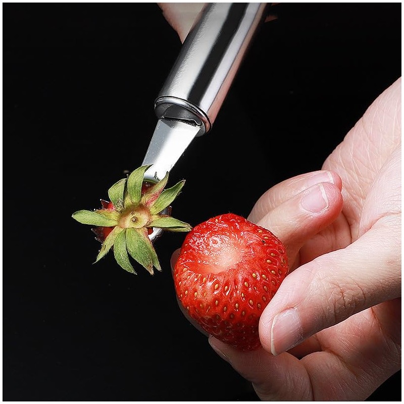 YARZFERI 2 Pcs Stainless Steel Tomato Corer Tool Strawberry Huller