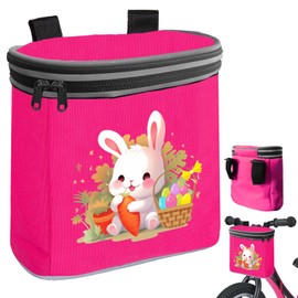 AUNGKWANG Children's Handlebar Bag, Bicycle Bag with Inner Pocket, Bicycle Handlebar Bag with Reflectors and Motif, Bicycle Basket, Bicycle Bag, Handlebar Basket, for Balance Bike, Bicycle or Scooter