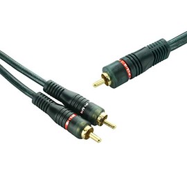 6m Subwoofer Cable 1RCA to 2RCA Y Splitter Shielded Audio Lead Cord