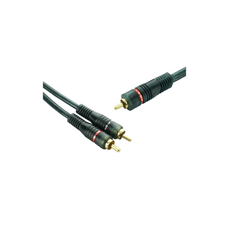 6m Subwoofer Cable 1RCA to 2RCA Y Splitter Shielded Audio