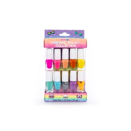 Tri-Coastal Design - Set of 14 Nail Enamel for Kids, Assorted Colours, Special Enamel with Child-based Water Based Glitter (Funky Animals)