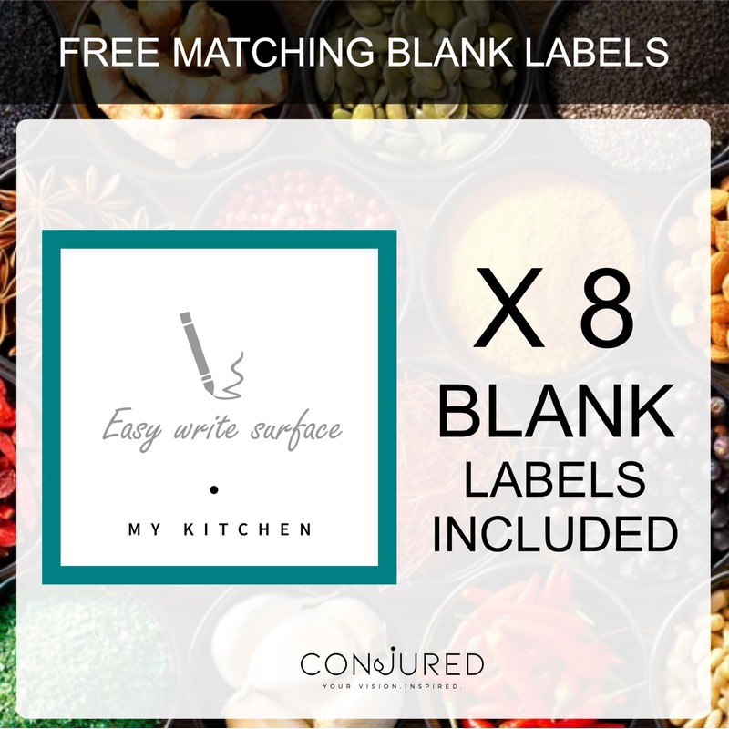 Spice Jar Labels - Teal