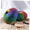 jojofuny 4pcs Colorful Wool Yarn Rainbow Cotton Knitting Yarn for