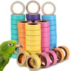 Skyygemm 60 Pcs Fatty Bagels Bird Toys Bulk for Parrots