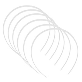 Healeved 12Pcs White Plain Plastic Headbands for Women DIY Hair Accessories Simple Design for Everyday Wear Spa Makeup Skincare Use Hair Styling Craft Supplies
