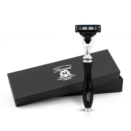 Haryali London 3 Edge Razor for Men, Non-Slip Men’s Razor, Beard Razor, Women’s Razor, Black