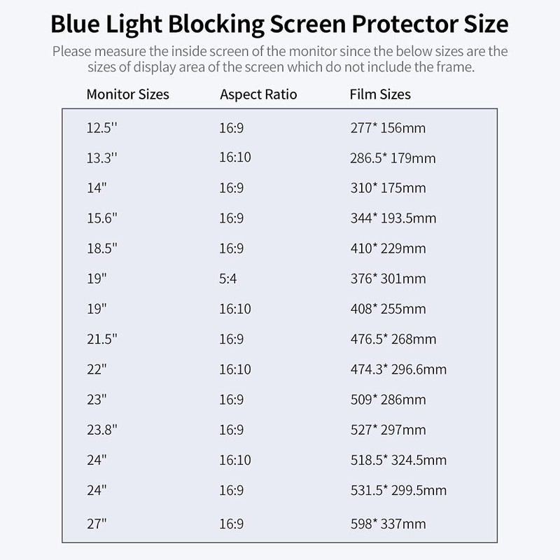 Screen Film, Eacam Blue Light Blocking Screen Protector, High Transmittance/Anti