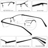3 Pack Bifocal Reading Glasses for Men,Lightweight Metal Half Frame