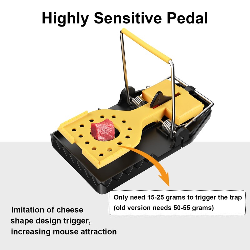 【2025 Upgraded Version】 Mouse Traps 6-Pack, Large Mouse Trap Indoor
