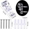 ZUJIACUN 8 Pcs Clear Plastic Curtain P Clips, Child Safety