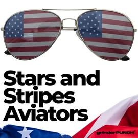 2 Pair Combo Patriotic American US Flag Sunglasses Bulk USA
