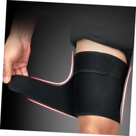Baluue 2pcs Thigh Support Sleeve Thigh Brace for Fitness Activities Breathable Elastic Protective Cover