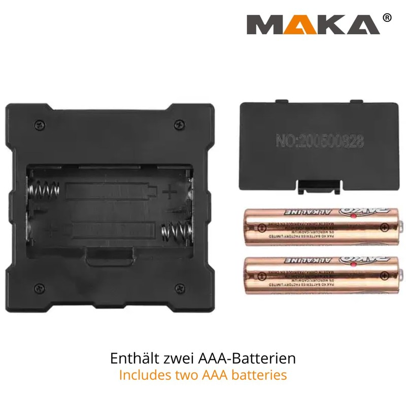 MAKA Digital Inclinometer, Accuracy from 0.1° to 0.2°, Magnets on