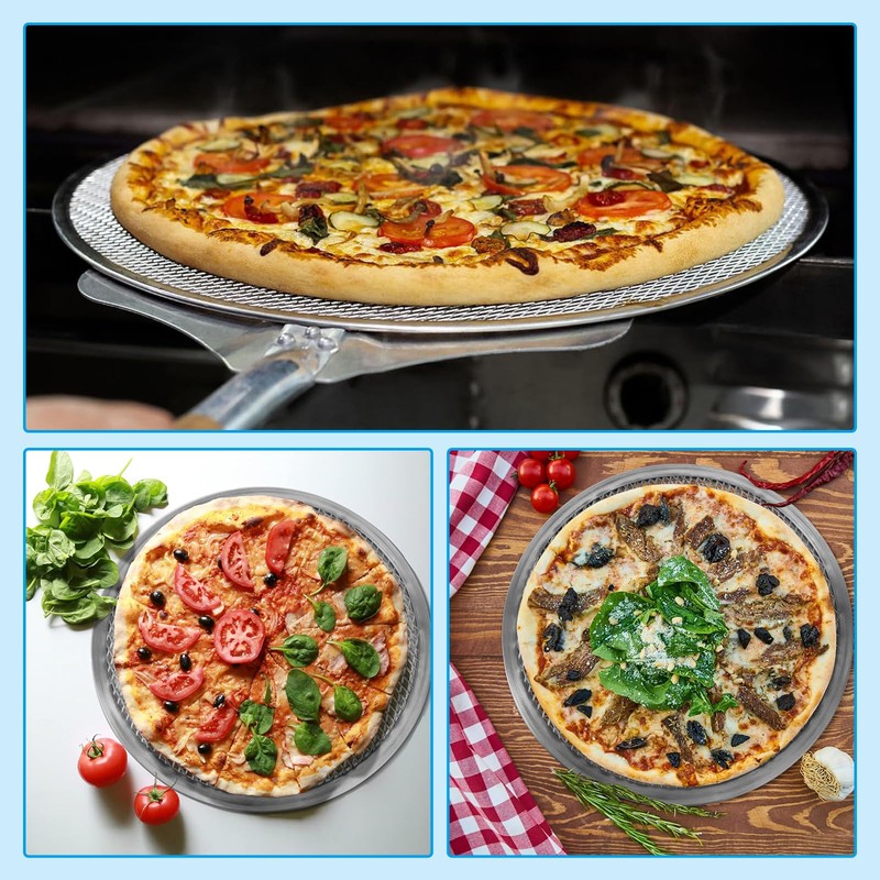 RICISUNG Aluminum Pizza Grate 12 Inch Grate Pizza Pan Pizza