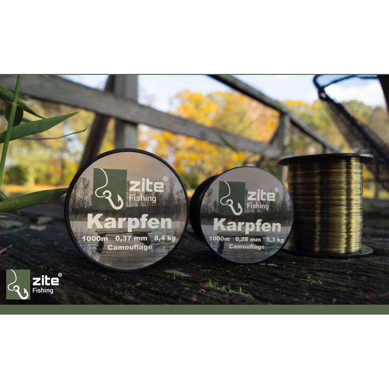 Zite Fishing Monofilament Fishing Line in Camouflage - Carp Line