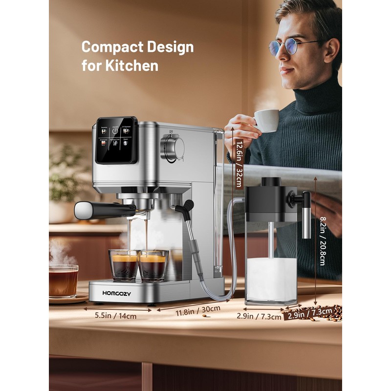 20 Bar Espresso Coffee Machine, Hot & Cold Coffee (Coffee