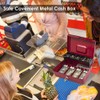 KYODOLED Locking Cash Box with Lock,Money Box with Cash Tray,Lock