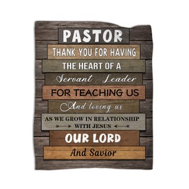 BUUGVIIL Pastor Appreciation Gifts, Pastor Blanket, Pastor Gifts for Men, Gifts for Pator Appreciation Day Bible Verse Christian Prayer Religious Throw Blankets 60"x50"