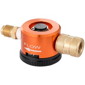 Tigbear Nitrogen Purge Tool, HVAC Nitrogen Flow Regulator, 3-Point Controlling Nitrogen Flow Regulator with 1/4" Flare Fitting, 50-200 PSI for Air Conditioning System Maintenance